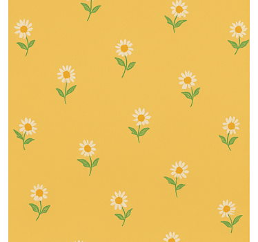 Yellow roller blind 1940s daisy nursery design - TenStickers