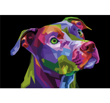 Roller blind for living room multicolor pitbull dogs - TenStickers