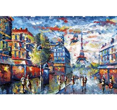 Roller blind for living room watercolor bohemian art - TenStickers