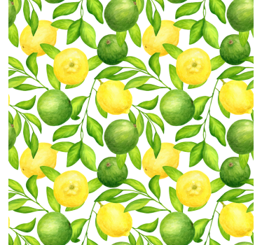 Lemons and limes roller blind for living room - TenStickers