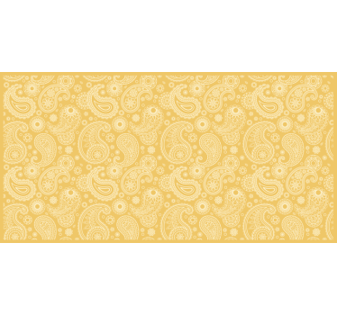 Yellow roller blind with arabic paisley pattern - TenStickers