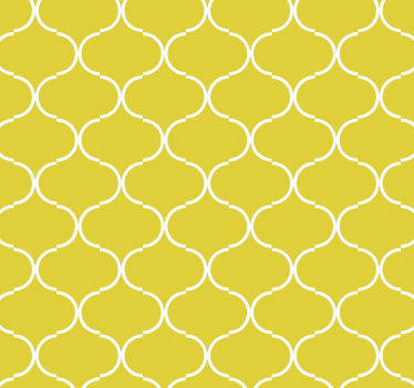 Yellow roller blind with geometric line pattern - TenStickers