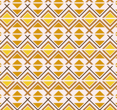 Yellow roller blind with geometric graphic design - TenStickers