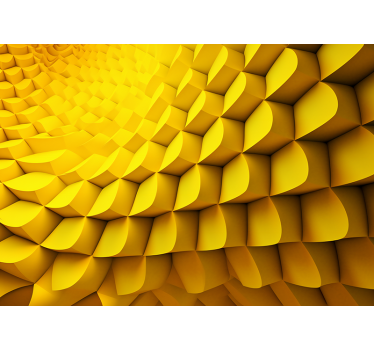 Yellow roller blind with futuristic design - TenStickers