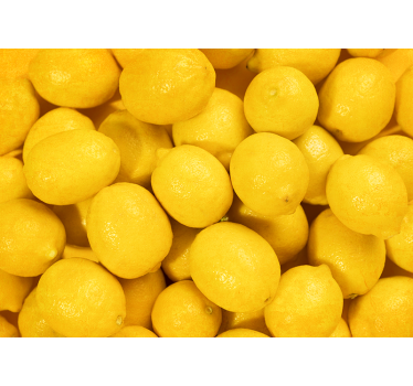 Yellow roller blind with lemons design - TenStickers