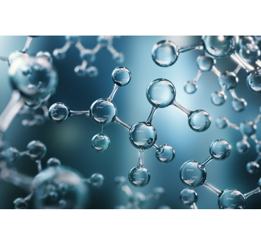 Roller blind for living room with 3d molecule atom effect - TenStickers