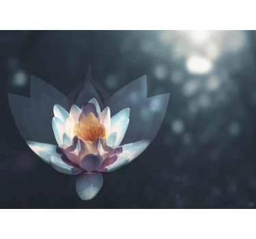 Roller blind for living room meditation backdrop - TenStickers
