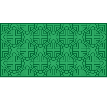 Green roller blind with korean green design - TenStickers