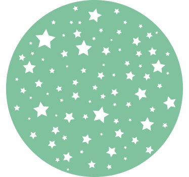 Green roller blind green stars circular - TenStickers