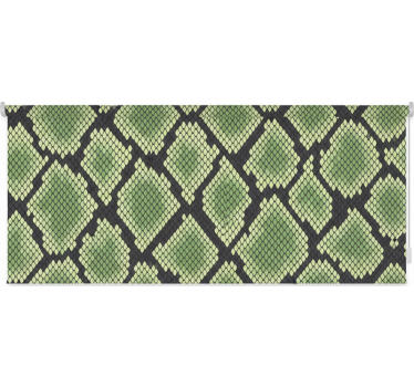 Green roller blind in abstract snakeskin pattern - TenStickers