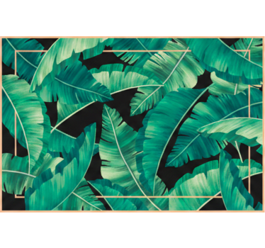 Green roller blind with dark green leaves - TenStickers
