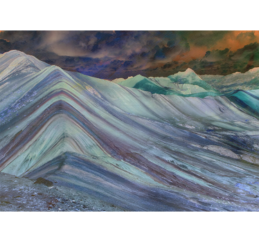 Roller blind for living room colourful sand vinicunca - TenStickers
