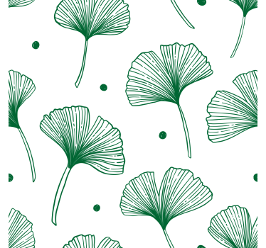 Big ginkgo green leaves roller blind for living room - TenStickers