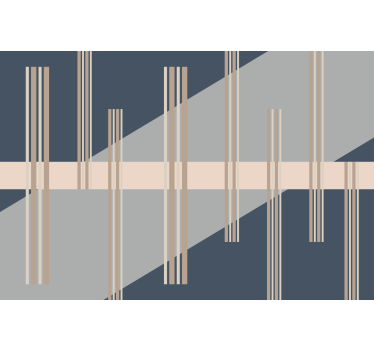 Grey abstract mid-century style roller blind for living room - TenStickers