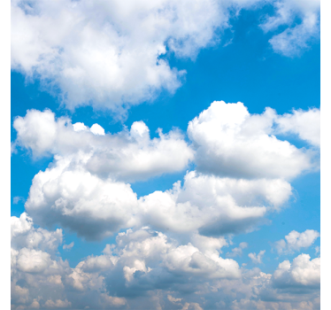 Beautiful blue sky with clouds roller blind for living room - TenStickers