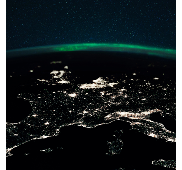 Northern light stars and earth roller blind for living room - TenStickers