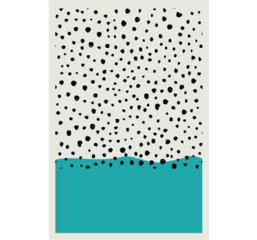 Roller blind for living room abstract blue art - TenStickers