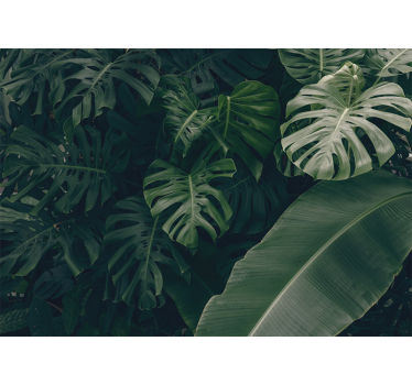 Beautiful green jungle forest roller blind for living room - TenStickers