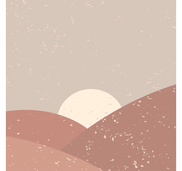 Roller blind for living room wall art at dawn - TenStickers