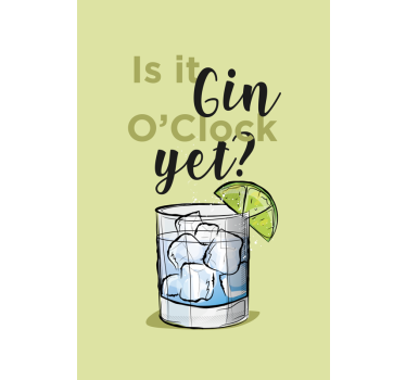 Gin O'Clock Yet Beverage custom roller blind - TenStickers