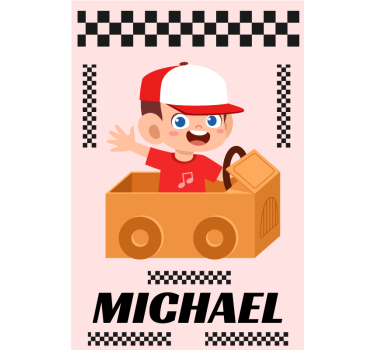 Animated Racing Adventure custom roller blind - TenStickers