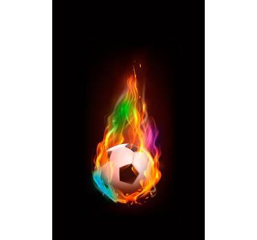 Multicolor fire ball Blind soccer - TenStickers