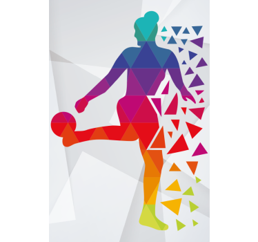 Geometric Soccer Player roller blind sports - TenStickers