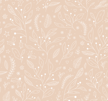 Christmas plants Beige blind - TenStickers