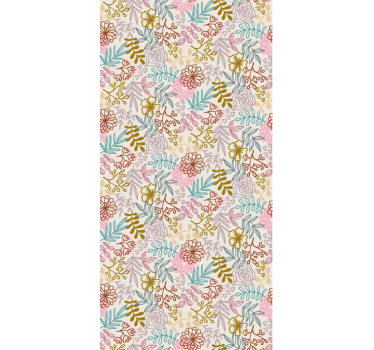 multicolor pattern line drawing Flower blind - TenStickers