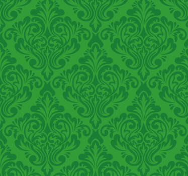 Green Damask Design Roller Blind - TenStickers