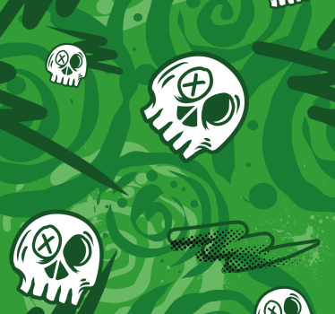 Skull Graffiti Design Teenager Window Blind - TenStickers
