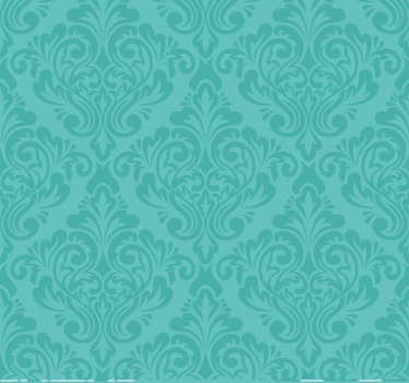Turquoise Design Damask Turquoise Blind - TenStickers