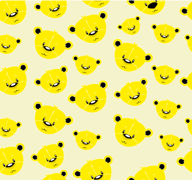 bears pattern Yellow blind - TenStickers