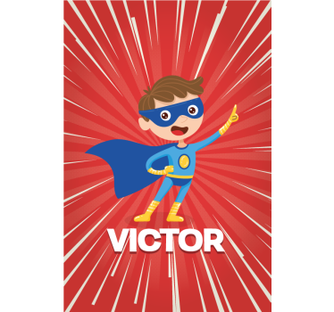 Super kid personalised roller blind - TenStickers