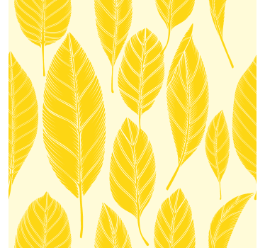 Big leaves pattern Yellow roller blind - TenStickers
