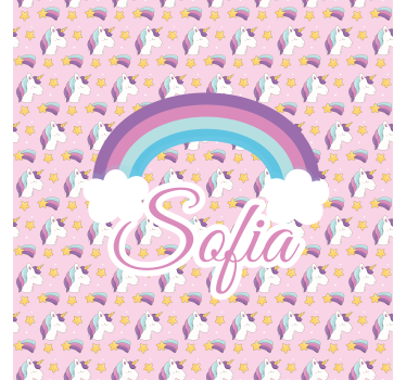Unicorn pattern custom printed blind - TenStickers