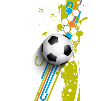 Realistic action soccer roller blind - TenStickers