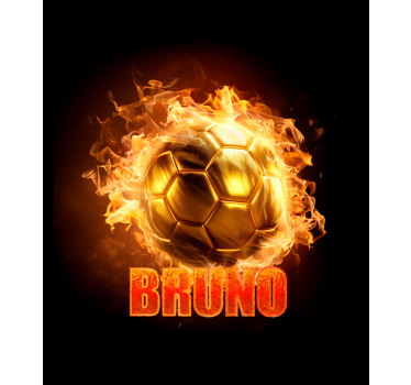 Golden fire ball soccer roller blind - TenStickers