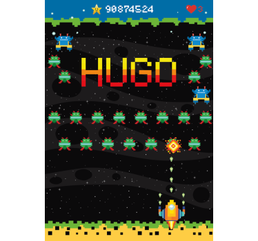 8 bits arcade screen geek roller blind - TenStickers