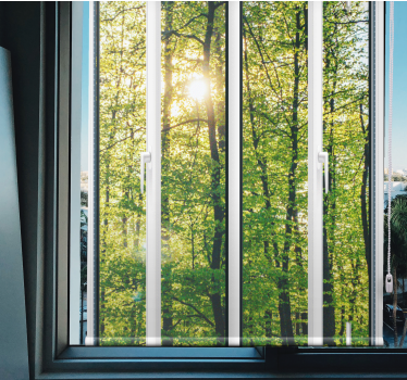 3D Open Window Forest Original blind - TenStickers