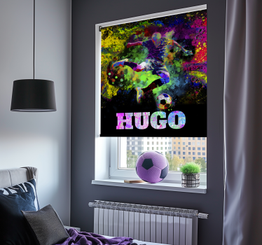 Colorful design soccer roller blind - TenStickers