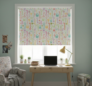 Colorful keys teenage roller blind - TenStickers