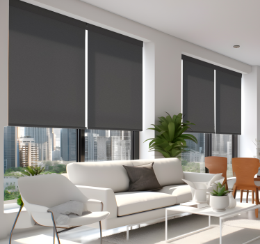 Cracked pepper monocolor grey design window cover - TenStickers