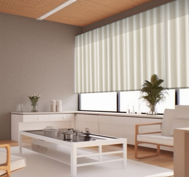 Ecru curtain texture pattern window cover - TenStickers
