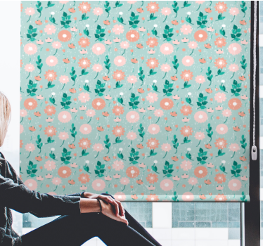 Peach-colored blossoms teenage roller blind - TenStickers