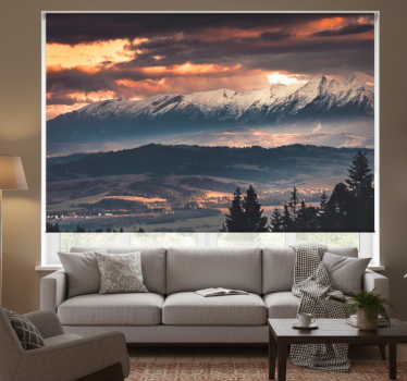 Golden top polish tatry roller blind for living room - TenStickers