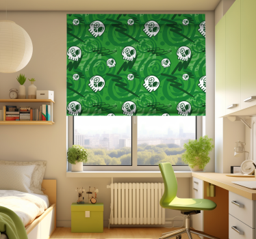 Skull Graffiti Design Teenager Window Blind - TenStickers