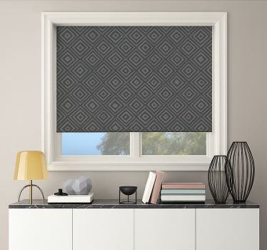 Gray diamond geometric teenage roller blind - TenStickers