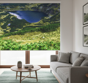 Green polish tatras roller blind for living room - TenStickers