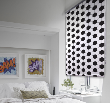 Hexagonal pattern soccer roller blind - TenStickers
